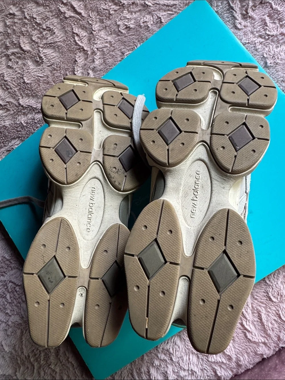 New Balance Beige and Brown Retro Runner Sneakers